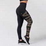 Nebbia dámské legíny Intense Gold print 827 černé – Zbozi.Blesk.cz