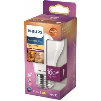 Philips LED žárovka A60 E27 10,5W/100W 1521lm 2200-2700K stmívatelná