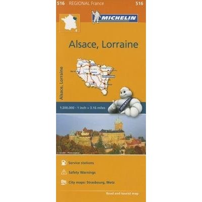 Alsace, Lorraine Map 516