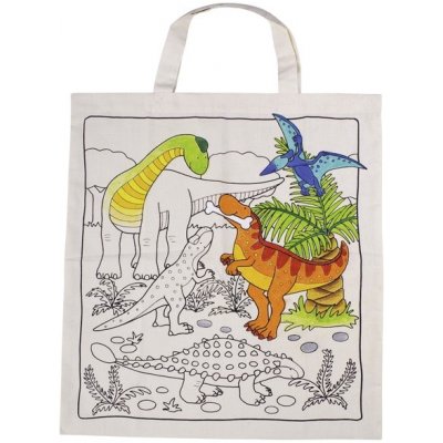 Goki Malování na textil Taška bavlněná Dinosauři – Zboží Mobilmania