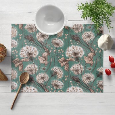 Biante Bavlněné prostírání Sandra SA-716 Podzimní pampelišky na zeleném 30x40 cm – Zboží Dáma