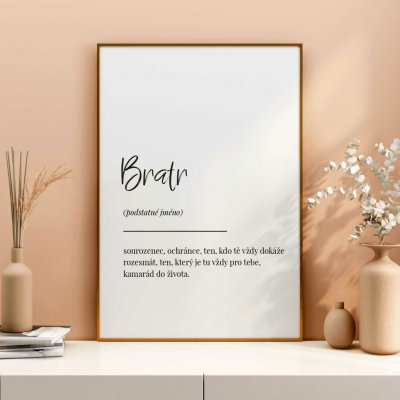 Definice slova ''Bratr'' Velikost: 21 x 30