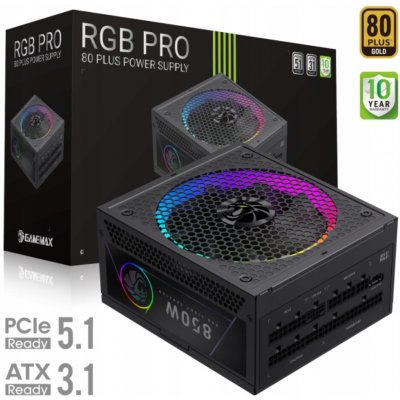 GameMax RGB PRO 850G 850 W 80 PLUS Gold – Hledejceny.cz