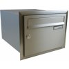 Poštovní schránka 1x poštovní schránka B-21 k zazdění do sloupku + orámování L profilem - NEREZ / šedá