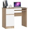 Psací a pracovní stůl Ak Furniture Piksel 90 cm dub sonoma / bílý levý