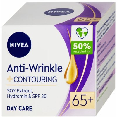 Nivea Anti-Wrinkle+Contouring denní krém 65+ 50 ml