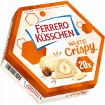 Ferrero Küsschen čokoládové pralinky White Crispy v bílé čokoládě s mléčným krémem 172 g – Zboží Dáma