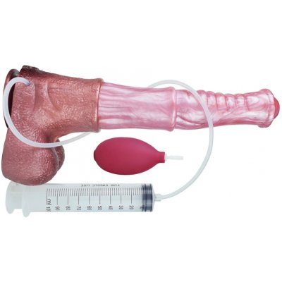 Faak Velké koňské stříkací dildo s varlaty 34 x 7 cm – Zboží Dáma