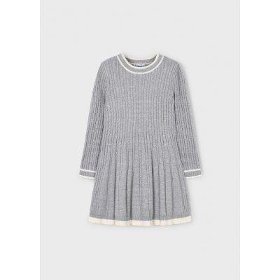Mayoral šaty s dlouhým rukávem úpletové šedé – Zbozi.Blesk.cz