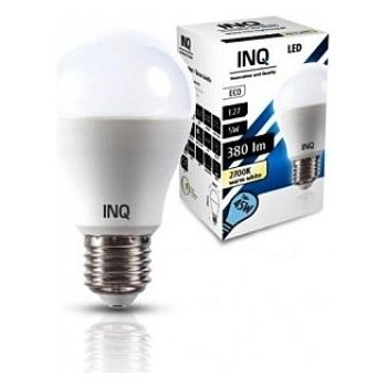 INQ LED žárovka E27 5W A60 Teplá bílá