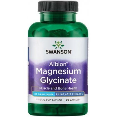 Swanson Magnesium Bisglycinate elem. hořčík 133 mg 90 kapslí – Hledejceny.cz