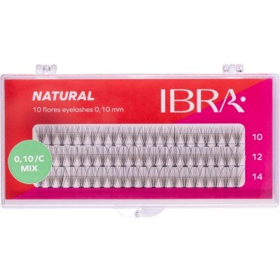 Ibra Makeup - Trsy řas Naturals 0.10 MIX - 8,10,12 mm – Zboží Dáma