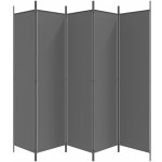 vidaXL 5dílný paraván antracitový 250 x 200 cm textil – Zbozi.Blesk.cz