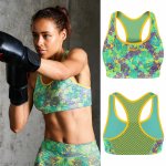 SHOCK ABSORBER ACTIVE CROP TOP Geometric modrá žlutá – Sleviste.cz