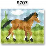 VTC Vyšívací sada s předtištěným motivem 70262/9707 koník zelená 17x20,5cm – Hledejceny.cz
