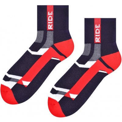 ponožky na kolo 040 černá červená