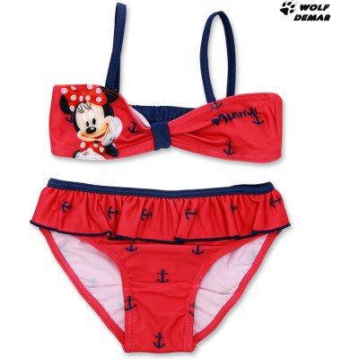 Setino dívčí dvoudílné plavky bikiny Minnie Mouse Disney červené – Zboží Mobilmania