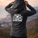YES I’M A BITCH BADAZZ dámská mikina s potiskem streetwear Tmavá Břidlice – Zboží Dáma