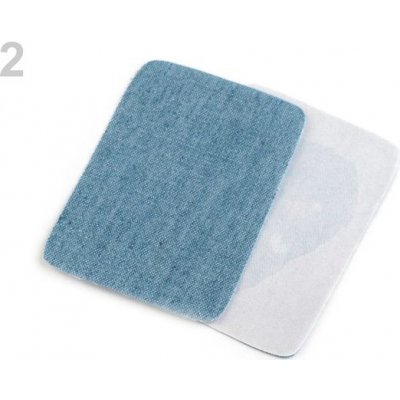 Nažehlovací záplaty riflové 5,3x7,9 cm balení 2 kusy - 2 modrá jeans – Zbozi.Blesk.cz