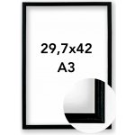Fotorámeček Vídeň Rozměr: A3 - 29,7 x 42 cm, Barva: Černá, Typ zasklení: Plexi – Sleviste.cz