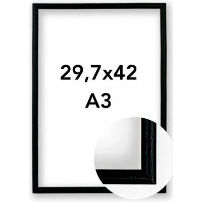 Fotorámeček Vídeň Rozměr: A3 - 29,7 x 42 cm, Barva: Černá, Typ zasklení: Plexi – Sleviste.cz