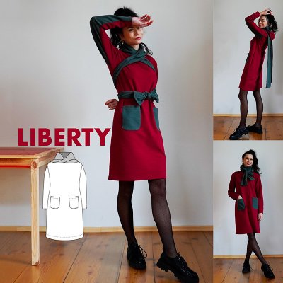 Prošikulky.cz Střih na dámské variabilní šaty LIBERTY – Zboží Dáma