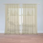 Sablio Záclony Žlutohnědá: 2ks 150x250cm – Hledejceny.cz