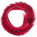 Hends Proužky Králičí Kůže Zonker Barred Red Black 4 mm – Hledejceny.cz