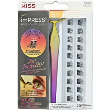 KISS Umělé trsové řasy imPRESS Press on Falsies Kit 01