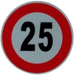 Nálepka omezená rychlost reflexní 25km – Sleviste.cz