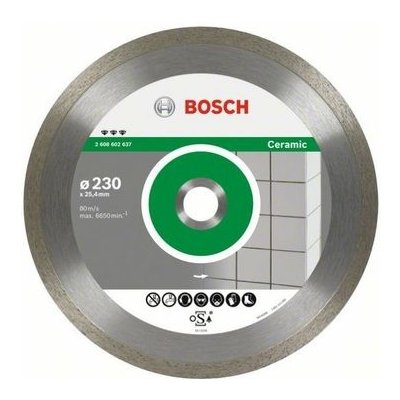 BOSCH diamantový dělící kotouč pro keramiku 250 / Průměr: 250mm / Otvor: 30 25.4mm / šířka: 2.4mm / V. segmentu: 10 mm (2608602638) – Zboží Mobilmania