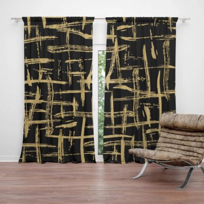 Sablio Závěs Zlaté malování: 2ks 140x250cm – Hledejceny.cz