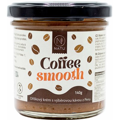 Natu Coffee smooth oříškový krém s kávou 140 g – Zboží Dáma