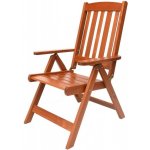 Zahradní dřevěné polohovací křeslo LUISA – Zbozi.Blesk.cz