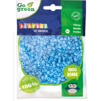 Playbox Zažehlovací korálky Go Green 1000 ks světle modrá – Zboží Mobilmania