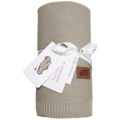 DETEXPOL Pletená deka do kočárku bavlna bambus béžová – Zboží Mobilmania