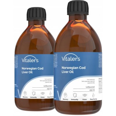 Vitaler's Norský rybí olej Omega-3 1200 mg bez zápachu 250 ml – Hledejceny.cz