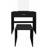 Aga Toaletní stolek s taburetem MRDT13-MB Černý – Zboží Dáma