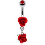 Šperky4U piercing do pupíku růžičky WP01036-R – Sleviste.cz