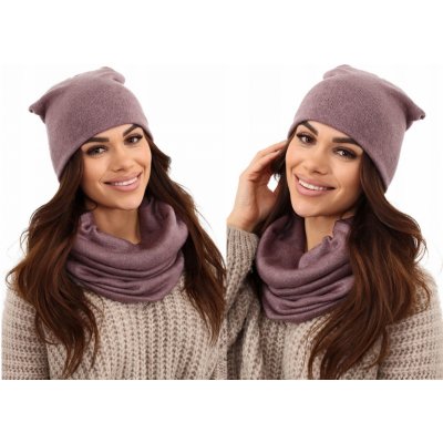 Fashionweek dámská čepice a šála cashmere touch Z-K6 Fialový – Hledejceny.cz