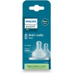 Philips Avent dudlík na kojeneckou láhev airflex 4 otvory transparentní 2 ks – Zboží Dáma
