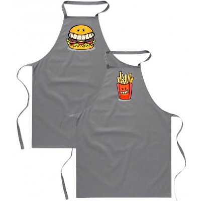 Povidlo.cz Zástěry pro páry Fast Food Šedá – Hledejceny.cz