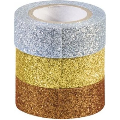 D.A. samolepící třpitivé pásky bronzová zlatá a stříbrná sada – Zboží Dáma