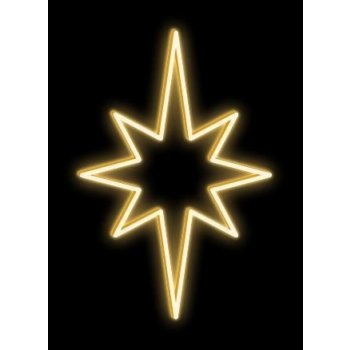 DecoLED LED světelná hvězda závěsná 35x50cm teple bílá