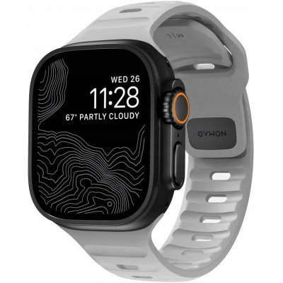 Nomad Sport Strap sportovní silikonový řemínek pro Apple Watch 45mm / 44mm / 42mm - M/L - šedý NM01958185 – Zboží Živě