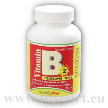 Nutri Star Riboflavin Vitamín B 2 10 mg 500 kapslí od 512 Kč - Heureka.cz