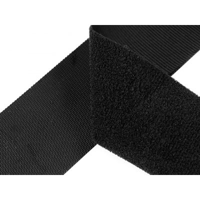 Prima-obchod Nízkoprofilový suchý zip háček + plyš šíře 10 cm jemný, barva černá