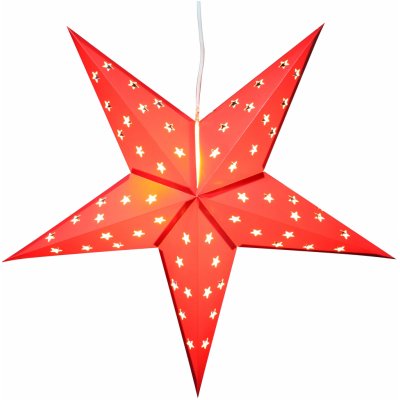 BRUBAKER Skládací vánoční hvězda s 10 LED diodami Ø 60 cm červená barva – Hledejceny.cz
