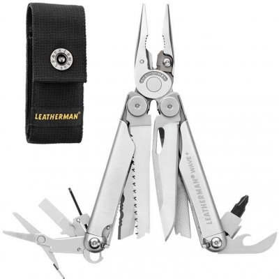 Leatherman Kleště MULTITOOL multifunkční skládací WAVE PLUS STŘÍBRNÉ – Zboží Mobilmania