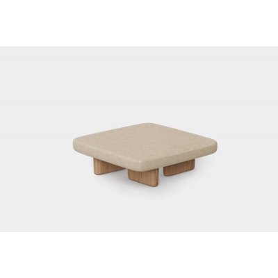 Vondom Nízký stolek Milos,čtvercový 80x80x24 cm, rám dřevo iroko, deska beton – Hledejceny.cz
